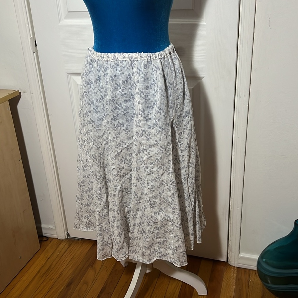 CP SHADES Floral Linen Skirt Small - Picture 3 of 9